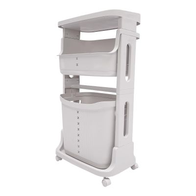 3-Tier Rolling Laundry Hamper, Laundry Hampers Laundry Baskets Dirty Clothes Hamper with Wheels and Handle Portable Rolling Laundry Baskets with 1 Removable Large Baskets