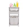 3-Tier Rolling Laundry Hamper, Laundry Hampers Laundry Baskets Dirty Clothes Hamper with Wheels and Handle Portable Rolling Laundry Baskets with 1 Removable Large Baskets view 4