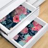 HAOKHOME Floral Drawer Shelf and Cabinet Liner, Self-Adhesive Drawer Liners, Peel and Stick Contact Paper Liner Kitchen Cabinets and Cupboard, Bathroom Drawers, Navy Pink 17.3in x 6.5ft view 2