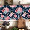 HAOKHOME Floral Drawer Shelf and Cabinet Liner, Self-Adhesive Drawer Liners, Peel and Stick Contact Paper Liner Kitchen Cabinets and Cupboard, Bathroom Drawers, Navy Pink 17.3in x 6.5ft view 3