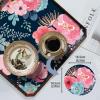 HAOKHOME Floral Drawer Shelf and Cabinet Liner, Self-Adhesive Drawer Liners, Peel and Stick Contact Paper Liner Kitchen Cabinets and Cupboard, Bathroom Drawers, Navy Pink 17.3in x 6.5ft view 4