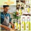 Havawish 12 Sets Limoncello Swing Top Glass Bottles for Homemade 8 oz Flip Clear Top Lemoncello Bottles with Labels Stoppers for Home Brewing Gifts Wedding Housewarming Party Favors(Square) view 3