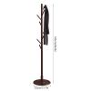 YUJIEE Standing Rack Round Tree Coat Rack Floor Rack Hanger for Creative for Style for Coat Racks (White)(Brown) view 2
