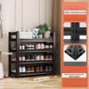 Shoe Rack Organizer for Closet Floor,Sturdy Shoe Rack Heavy Duty,Large Metal Shoe Storage Shelf for Entryway Garage Bedroom, Adjustable Tall Shoe Rack for Front Door Entrance,Black view 2