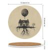 4PCS Drink Coaster House of Branches Absorbent Coasters Set Coffee Table Coasters for Drink Coffee Cup Beverage Coasters Wine Beer Bar Coasters view 2