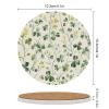 4PCS Drink Coaster Green Vine Pattern Absorbent Coasters Set Coffee Table Coasters for Drink Coffee Cup Beverage Coasters Wine Beer Bar Coasters view 2