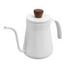 YUJIEE Coffee Kettle 304 Pot Stainless Steel Long Mouth Pot Slim Mouth Hanging Ear Brewing Pot for Hand Pour Pot Gooseneck (White)(White) view 1