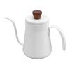 YUJIEE Coffee Kettle 304 Pot Stainless Steel Long Mouth Pot Slim Mouth Hanging Ear Brewing Pot for Hand Pour Pot Gooseneck (White)(White) view 3