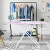 cdar Full-Size Foldable Ironing Board, 42-Inch Space Saving Ironing Board Heavy Duty Clothing with Heat Resistant Cover for Home Dorm and Bedroom Purple view 2