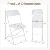 Giantex Folding Chair with Plastic Seat & Back, Heavy-Duty Metal Frame, 770 Lbs Static Capacity, Commercial Seat for Home, Office, Wedding, Party, Picnic, Indoor and Outdoor Events (White, 20 Pack) view 3