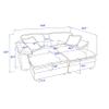 Corduroy Sectional Couch, 84 Width Oversize Loveseat Sofa, Comfy Plush Cloud Couch Lounge Chair with Ottomans and 2 Pillows for Small Spaces, Living Room, Bedroom, Office Easy to Install (Yellow) view 2