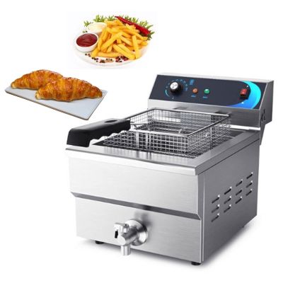 HomeLoft Basics Electric Deep Fat Fryer, Stainless Steel Fryers with 60-200C Adjustable Temperature, Chip Pans with Basket, Easy Clean Removable Basket (Color : 12l2)(191v), JDCJJJVBB-191V