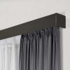 Blazea Wall Mount Curtain Track Box, Custom Length Curtain Track with Valance, Silent Sliding Double Curtain Rails for Living Room Apartment(Black,270cm (8.9ft)) view 1