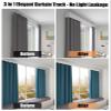 Blazea Wall Mount Curtain Track Box, Custom Length Curtain Track with Valance, Silent Sliding Double Curtain Rails for Living Room Apartment(Black,270cm (8.9ft)) view 2