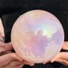 KatLin Natural Stone Angel Aura Crystal Sphere Ball Electroplated Natural Pink Rose Quartz Crystal Home Decoration(1300-1500g) view 2
