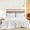 Couture Charm King Size 1000 Thread Count 100% Egyptian Cotton Sheet Set, 4-Piece, Sateen Weave, with 7-9" Deep Pocket Snug Fit (Solid, White) view 2