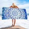 HomeLoft Basics Microfiber Lightweight Thin Beach Towel Sand Free Quick Dry Super Absorbent Large Towels 55.1x27.5in Swimming Pool Camping Beach Printed Bath Towel (002), STJ-002-15 view 1