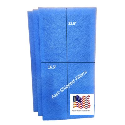 Fast-Shipped-Filters 3 Pack 18x36 Replacement Filter Pads Compatible with ARS Rescure Air Cleaner 18x36 Refill Blue
