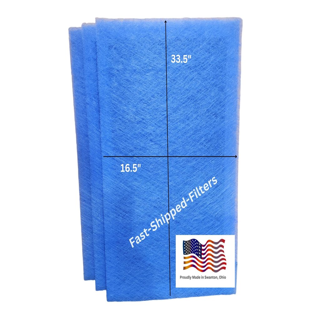 Fast-Shipped-Filters 3 Pack 18x36 Replacement Filter Pads Compatible with ARS Rescure Air Cleaner 18x36 Refill Blue