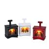 KREZMHLD 3 Pcs LED Miniature Luminous Fireplace Lights, Home Interior Decoration Ornament, Doll Furniture, Black, Red, White view 1