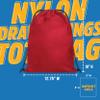 USMG Custom Drawstring Nylon Tote Bag with One-Color Imprint  Personalized Logo or Design for Promotional Events view 4