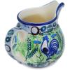 Polmedia Polish Pottery Creamer UNIKAT - Blue Rooster Pattern Handmade in Boleslawiec Poland by Ceramika Artystyczna + Certificate of Authenticity view 3