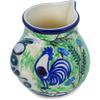 Polmedia Polish Pottery Creamer UNIKAT - Blue Rooster Pattern Handmade in Boleslawiec Poland by Ceramika Artystyczna + Certificate of Authenticity view 3