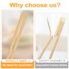 LOROTOCO 500Pairs Bamboo Chopsticks Disposable | Individually Wrapped | Bulk | Separated | Round | Premium Quality-9.45in) view 3