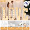Pooqla 4 FT Marquee Light Up Letters, Marquee Letter Lights 4 Feet Tall, Giant Letter Sign Big Mosaic Letters for Balloons Birthday Party Anniversary Wedding Decorations, Warm White Letter V view 3