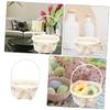 ULDIGI 2pcs Handwoven Flower Girl Basket Imitation Rattan Woven Baskets for Weddings Special Events Charming Decorative for Flower Girls Light view 2
