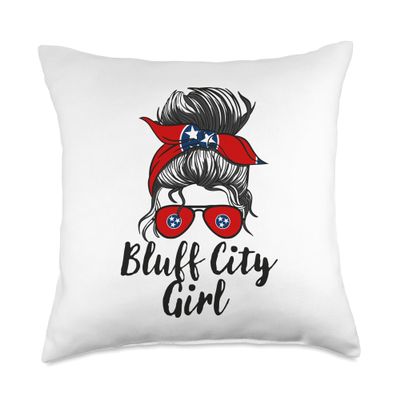 Bluff City Tennesse Women Girl Throw Pillow