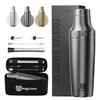 Magcheer Hybrid Cocktail Shaker Set | Vacuum Insulated Stainless Steel Martini Shaker with Strainer & Jigger Lid | Travel cocktail kit with Bartender Accessory Tools | 30oz | Gunmetal Gray view 1