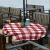 60 Inch Round Outdoor Tablecloth with Umbrella Hole and Zipper, Buffalo Check Plaid Waterproof Patio Cloth Tablecloths, Red and White Buffalo Plaid Farmhouse Outdoor Table Cloths for Picnic/Party view 3