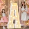 Pooqla 4 FT Marquee Light Up Letters, Marquee Letters 4 Feet Tall, Giant Mosaic Light Up Letter Sign for Birthday Party Baby Shower Homecoming Wedding Decorations, Big Letter A view 1