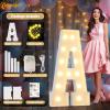 Pooqla 4 FT Marquee Light Up Letters, Marquee Letters 4 Feet Tall, Giant Mosaic Light Up Letter Sign for Birthday Party Baby Shower Homecoming Wedding Decorations, Big Letter A view 2