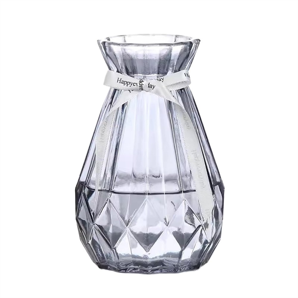 YUXING1205 Vase Glass Vase Transparent Vase Home Flower Arrangement Living Room Decoration Simple Tabletop Glass Vase Flower Vase(04)