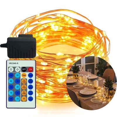 iiEASEST Fairy Lights Dimmable 33Ft 100 LEDs Waterproof Firefly Lights Twinkling Starry String Lights for Wedding Party Christmas Table Centerpiece Decoration
