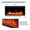 LegendFlame 40" W Smart Wall Mount & in Wall Recessed Electric Fireplace Insert, Heater 750W/1500W, Multi Colors of Flame & Fuel Bed, Alexa/Google Assistant Enabled view 3