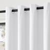 White Linen 100% Blackout Curtains 108 inches Long for Living Room Grommet Pure White Black Out Bedroom Curtain Drapes Sound Dampening Modern Elegant Cotton Textured Room Darkening 108 Length 9 Ft view 3