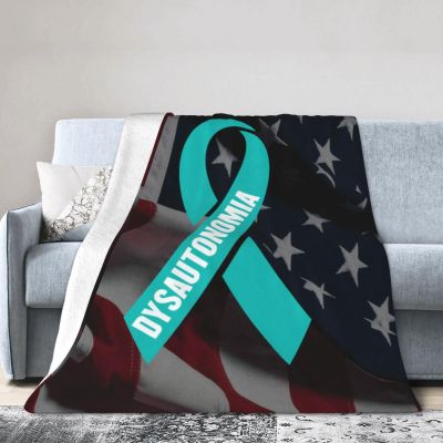 Dysautonomia Awareness Ultra-Soft Micro Flannel Blanket 40x30 inch Throw Blankets for Bedroom Sofa