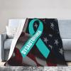 Dysautonomia Awareness Ultra-Soft Micro Flannel Blanket 40x30 inch Throw Blankets for Bedroom Sofa view 1
