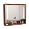 CMYAOYC Bathroom Wall Cabinet Medicine Cabinet, Wall Mounted Bathroom Mirror with Storage, Illuminated Led Bathroom Mirror Cabinet with 2 Doors, Laundry Living Room(80 * 80 * 14cm/31 * 31 * 5in) view 1