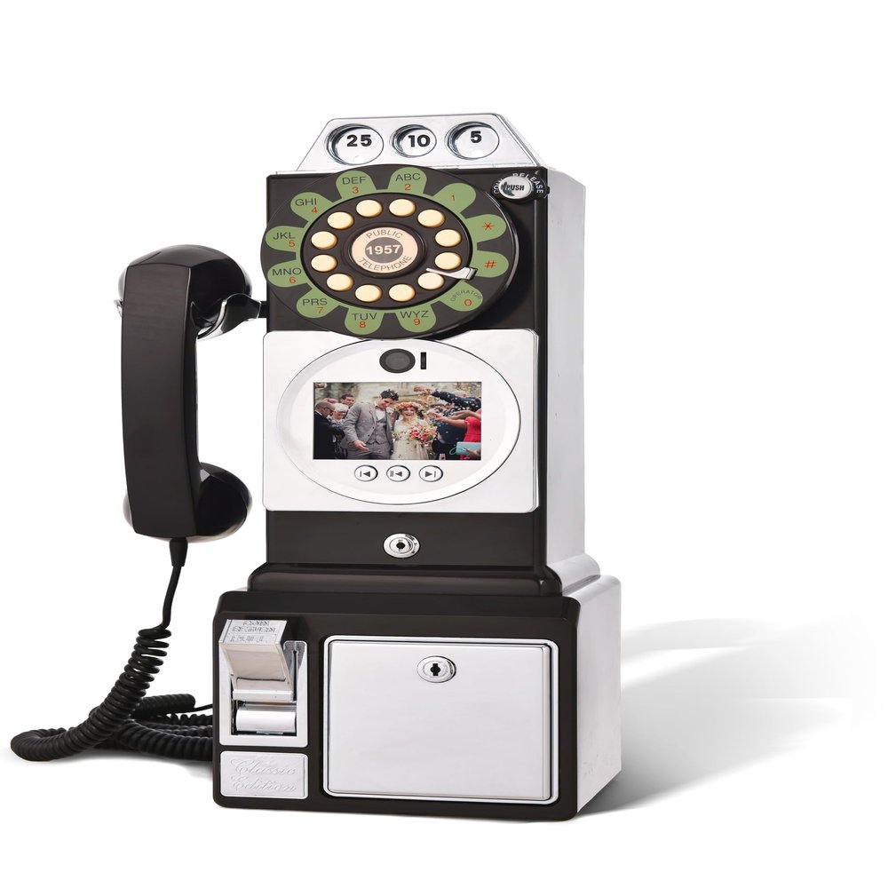 Video & Audio Guest Book Wedding Phone Guestbook Creative Easy to Use & Fun Engagements Anniversaries Baby Showers Graduation (Black)