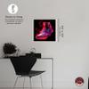 Notoriart Flaming Hot Sneaker Framed Sneaker 1 Piece Canvas Wall Art, 17" x 17", White Frame view 4
