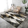 2 X 3 Ft Washable Area Rug Geometric Marble Texture, Area Rug with Non-Slip Backing & Durable Edge Binding, Grey Low Pile Carpet for Living Room Bedroom Office Dinning Room view 2