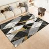 2 X 3 Ft Washable Area Rug Geometric Marble Texture, Area Rug with Non-Slip Backing & Durable Edge Binding, Grey Low Pile Carpet for Living Room Bedroom Office Dinning Room view 3
