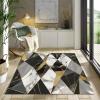 2 X 3 Ft Washable Area Rug Geometric Marble Texture, Area Rug with Non-Slip Backing & Durable Edge Binding, Grey Low Pile Carpet for Living Room Bedroom Office Dinning Room view 4