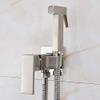 DAHSLNWKN Vintage Faucet and Accessories -Faucet Brass Shower Tap Washer Mixer Cold Hot Water Mixer Crane Square Shower Sprayer Head Tap Toilet Faucets -(Chrome Polish) view 1