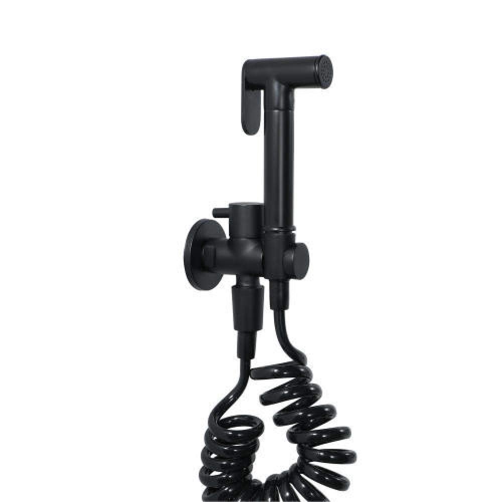 MUOBSBJRX Pet Bath, Washing Car, Water Flower, Toilet Cleaning - BlackSet Toilet CompanionSpray Gun Faucet Wall Mounted
