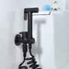 MUOBSBJRX Pet Bath, Washing Car, Water Flower, Toilet Cleaning - BlackSet Toilet CompanionSpray Gun Faucet Wall Mounted view 2
